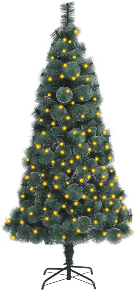 vidaXL Árbol de Navidad con luces y soporte PET verde 180 cm