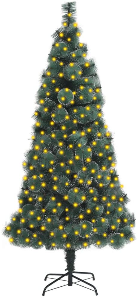 vidaXL Árbol de Navidad con luces y soporte PET verde 240 cm