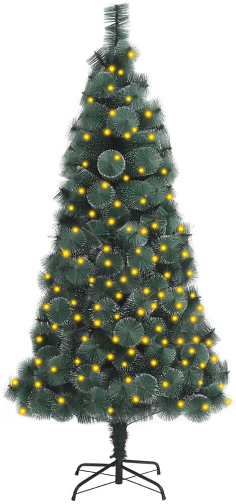 vidaXL Árbol de Navidad artificial con luces PVC&PE verde 120 cm