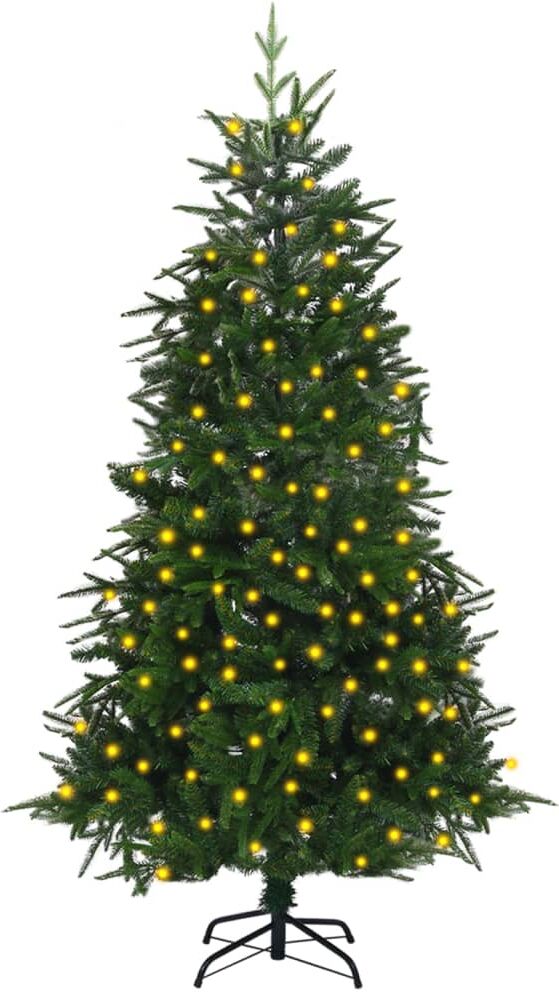 vidaXL Árbol de Navidad artificial con luces PVC&PE verde 180 cm