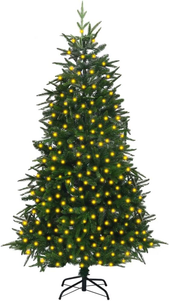 vidaXL Árbol de Navidad artificial con luces PVC&PE verde 240 cm