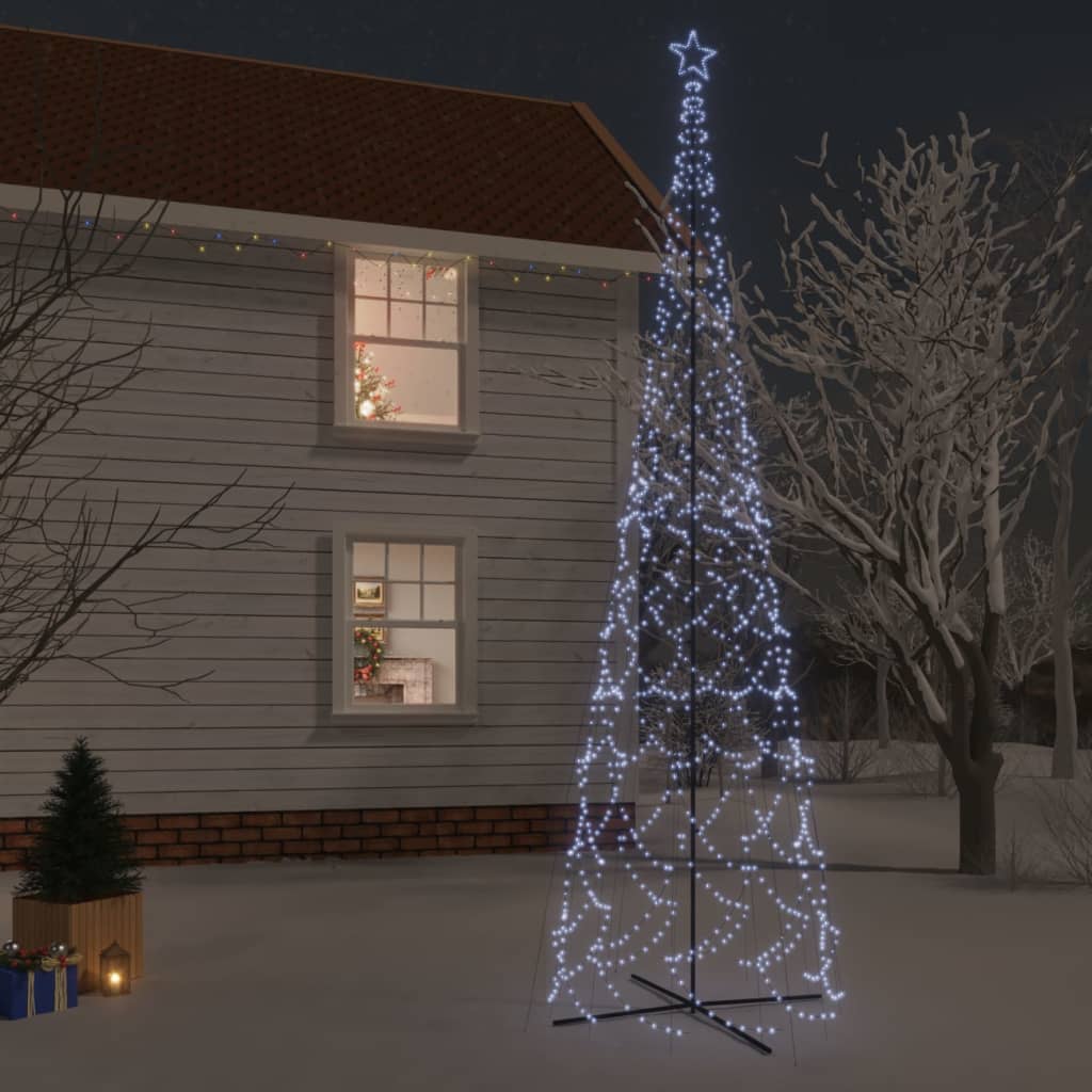 vidaXL Árbol de Navidad cónico 3000 LED blanco frío 230x800 cm