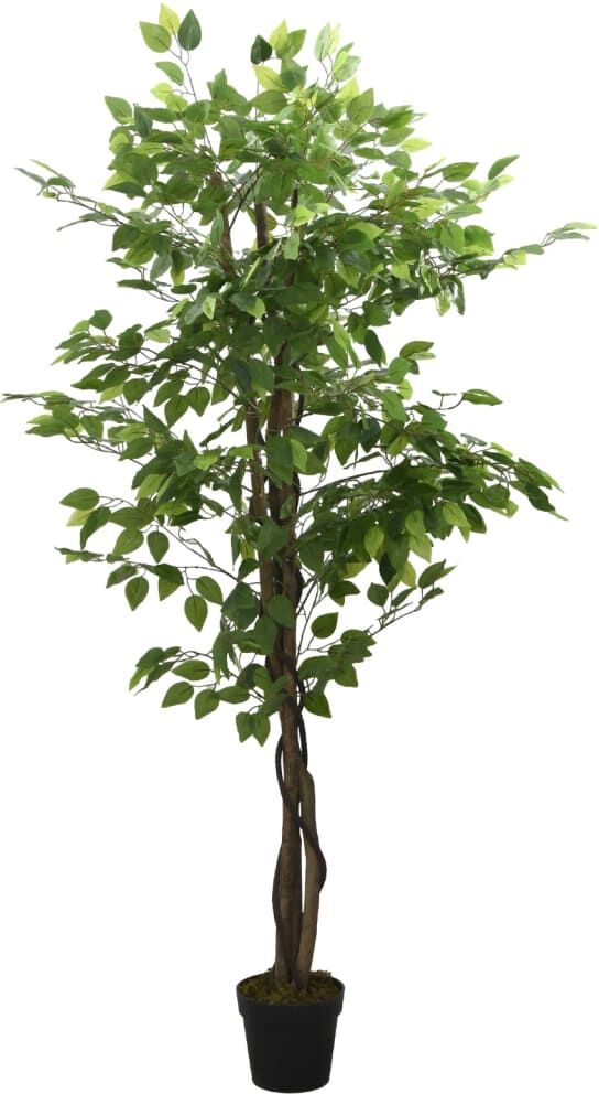 vidaXL Ficus artificial con 378 hojas verde 80 cm