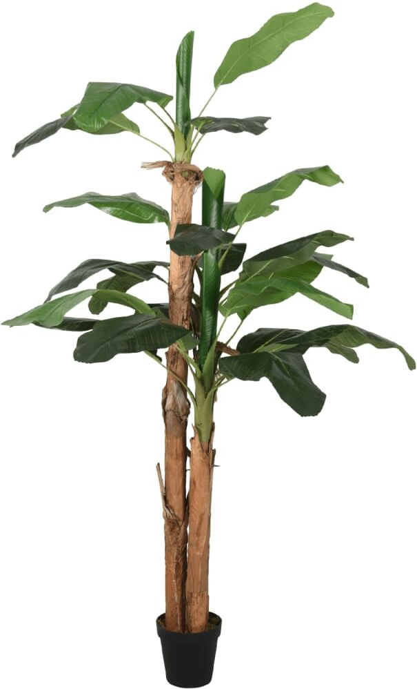 vidaXL Árbol de plátano artificial 19 hojas verde 180 cm