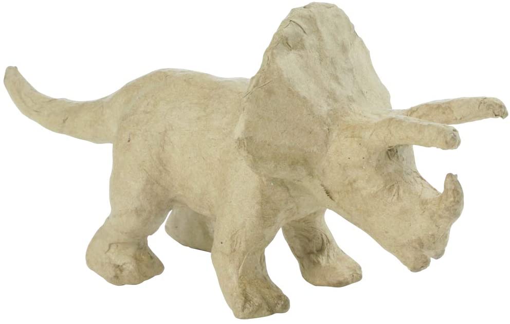 Décopatch Figura papel maché  Triceratops 16cm