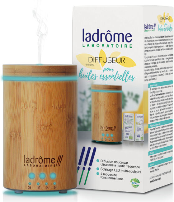 Ladrôme Difusor ultrasónico de bambú para aceites esenciales