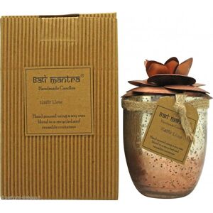 Bali Mantra Camellia Glass Copper Candle 500g - Kaffir Lime