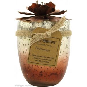 Bali Mantra Hibiscus Glass Copper Candle 500g - Redcurrant