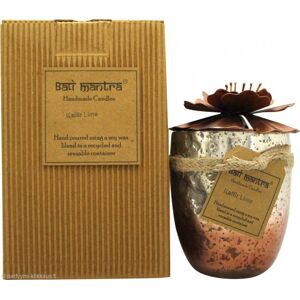 Bali Mantra Hibiscus Glass Copper Candle 500g - Kaffir Lime