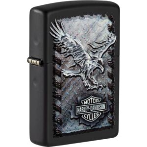 Zippo H-D Iron Eagle Windproof Lighter Black Matte