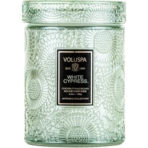 Voluspa Small Glass Jar White Cypress 50h