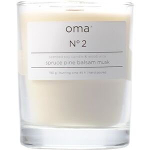 OMA Scented Soy Candle & Wood Wick No.2 Spruce Pine Balsam Musk 190g