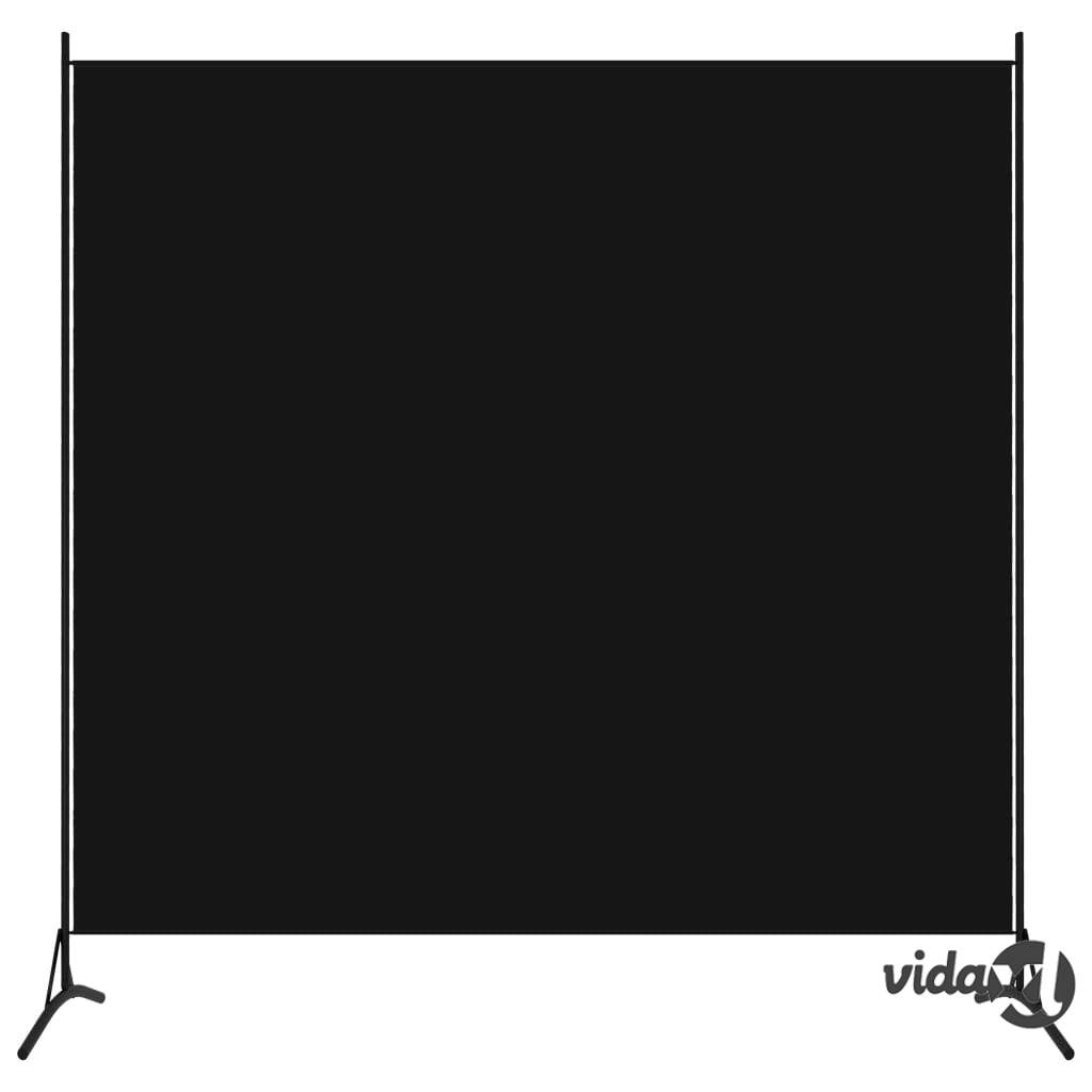 vidaXL 1-paneelinen tilanjakaja musta 175x180 cm
