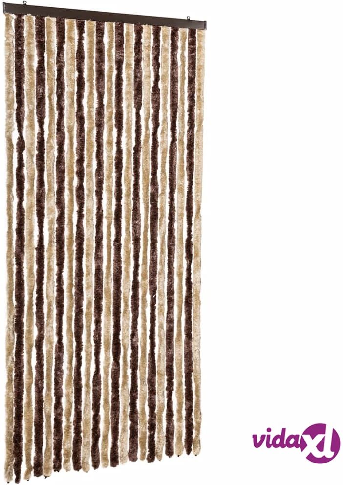 vidaXL Hyönteisverho beige ja vaaleanruskea 90x200 cm Chenille