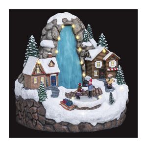 FEERIC LIGHTS & CHRISTMAS Village de Noel lumineux Cascade de glace et Patinoire animee