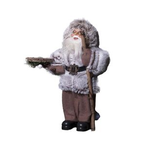 FEERIC LIGHTS & CHRISTMAS Père Noël traditionnel Trappeur H 30 cm - Publicité