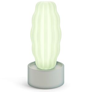 Serralunga - Cactus long avec lumière et pot Design par Alessandra Baldereschi blanc - 27.5x61.5x27.5 cm Blanc - Publicité