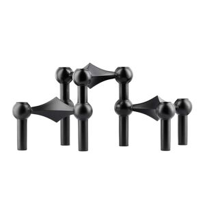 Stoff Nagel - Porte-bougies, set de 3, noir