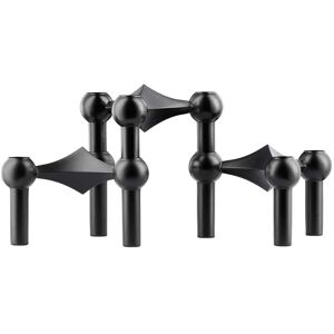 Stoff Nagel - Porte-bougies, set de 3, noir