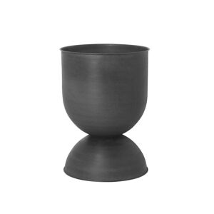 ferm LIVING - Hourglass Pot de fleurs moyen, Ø 41 x H 59 cm, noir / gris foncé