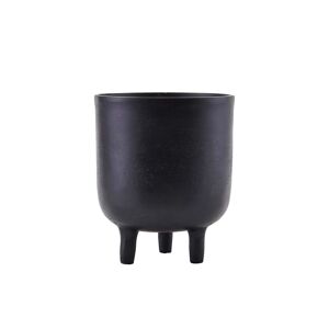 House Doctor - Pot de fleurs jang, ø 15 x h 18 cm, noir