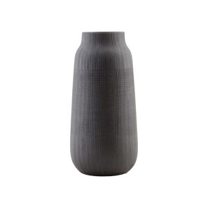 House Doctor - Vase a rainures, ø 16 x h 35 cm, noir