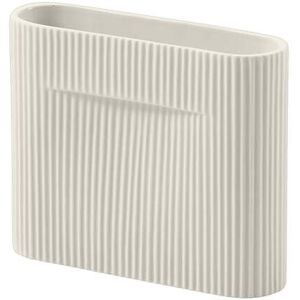 Muuto - Ridge Vase, H 16,5 cm, blanc casse