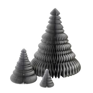 Broste Copenhagen - Paper Christmas Tree Decoration, thym (set de 3)