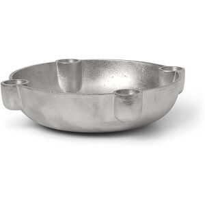 ferm LIVING Bowl Bougeoir en aluminium argente