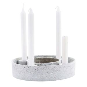 House Doctor - The Ring Bougeoir pour bougies sur tige, Ø 26 cm, gris béton