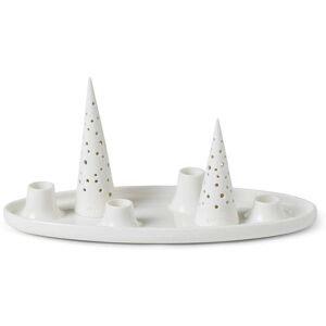 Kaehler Design Nobili Porte bougies de lAvent 33 x 13 cm blanc neige