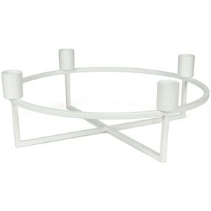 HANA - 4Flames Bougeoir, rond / blanc