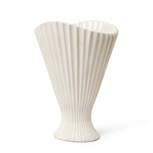 ferm LIVING Fountain Vase blanc casse