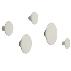 Muuto - Crochets muraux  The Dots  Lot de 5, blanc casse