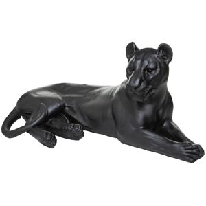 Statuette léopard couché noir H38cm Atmosphera créateur d'intérieur - Noir - Publicité