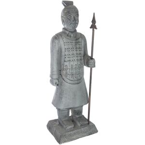 Statue décorative Samouraï en magnésie h 75 cm Atmosphera Gris Foncé - Publicité