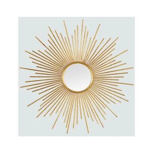 Emde - Miroir soleil à rayons en métal doré 80cm