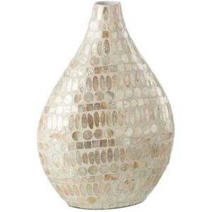 Paris Prix - Vase Imprimé Design delta 42cm Beige - Publicité