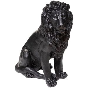 Statuette lion noir H80cm Atmosphera créateur d'intérieur - Noir - Publicité