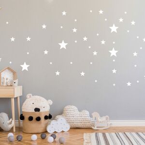 - Stickers Lot des 130 étoiles - 35x65cm - bla s - Autocollants adhésifs noël - décoration fêtes