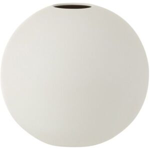 - Vase boule en céramique blanc mat D18cm