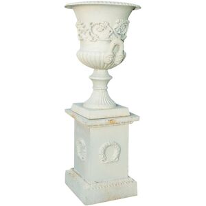 Biscottini - Vase diam. L57 Xh 80 cm avec socle L44 xPR44 Xh 69 cm en fonte - Publicité