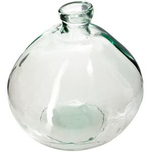 Atmosphera - Vase rond en verre recyclé transparent h 23 cm Transparent - Publicité