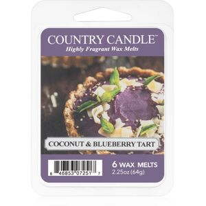 Country Candle Coconut & Blueberry Tart tartelette en cire 64 g