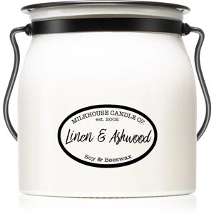Milkhouse Candle Co. Creamery Linen & Ashwood bougie parfumée Butter Jar 454 g