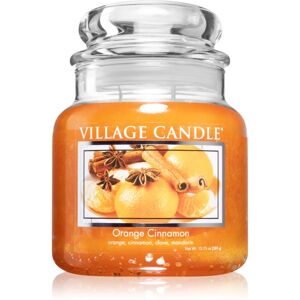 Village Candle Orange Cinnamon bougie parfumée (Glass Lid) 396 g