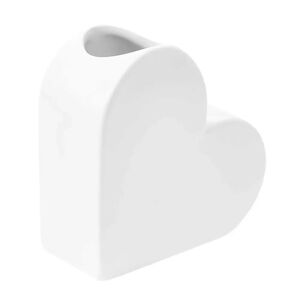 Vase en céramique coeur blanc 16 cm Rico Design