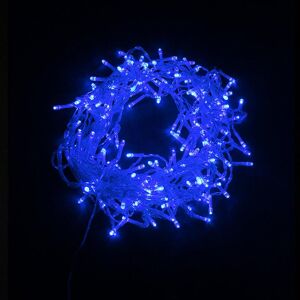 Guirlande Rideau stalactite 180LED IP44 3M avec timer - BLEU - SILAMP