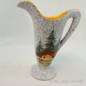 Vase cruche déco fat lava céramique 50-60s Multicolore