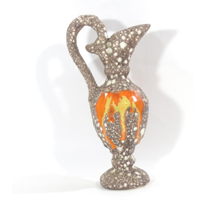 Vase / Cruche vintage 'fat lava' - Vallauris Orange